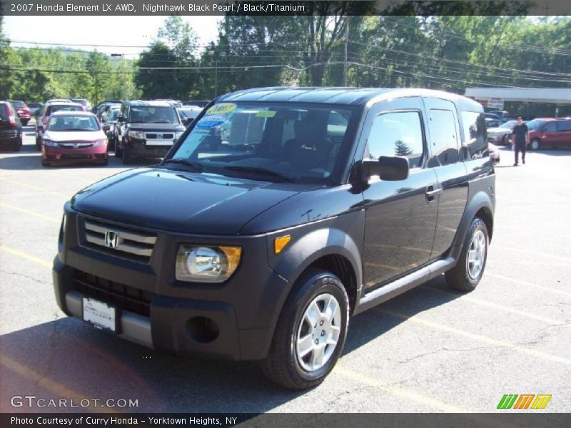 Nighthawk Black Pearl / Black/Titanium 2007 Honda Element LX AWD