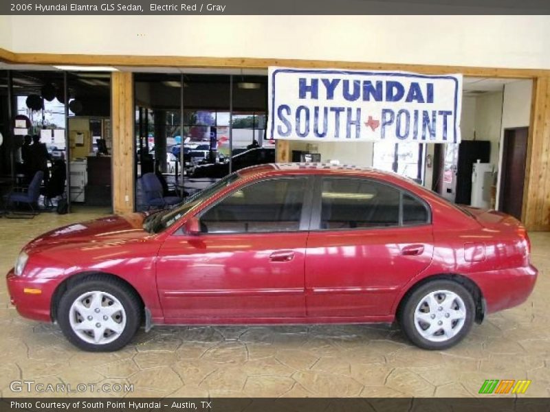 Electric Red / Gray 2006 Hyundai Elantra GLS Sedan