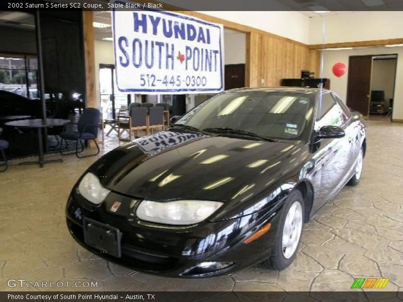 Sable Black / Black 2002 Saturn S Series SC2 Coupe