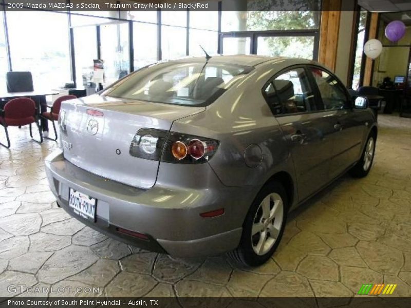 Titanium Gray Metallic / Black/Red 2005 Mazda MAZDA3 s Sedan
