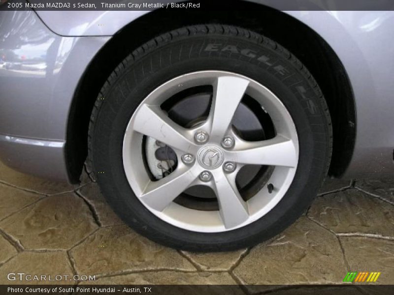 Titanium Gray Metallic / Black/Red 2005 Mazda MAZDA3 s Sedan