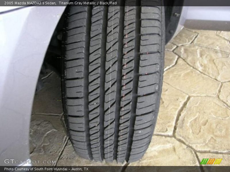 Titanium Gray Metallic / Black/Red 2005 Mazda MAZDA3 s Sedan