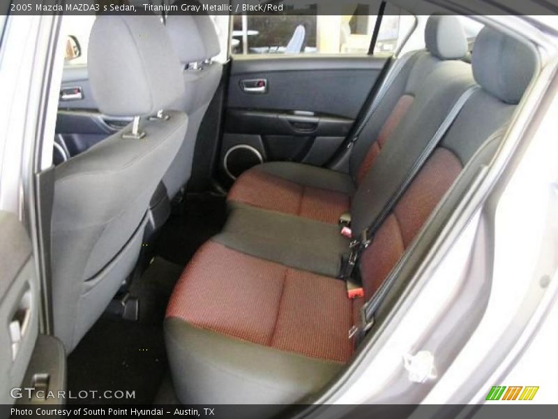 Titanium Gray Metallic / Black/Red 2005 Mazda MAZDA3 s Sedan