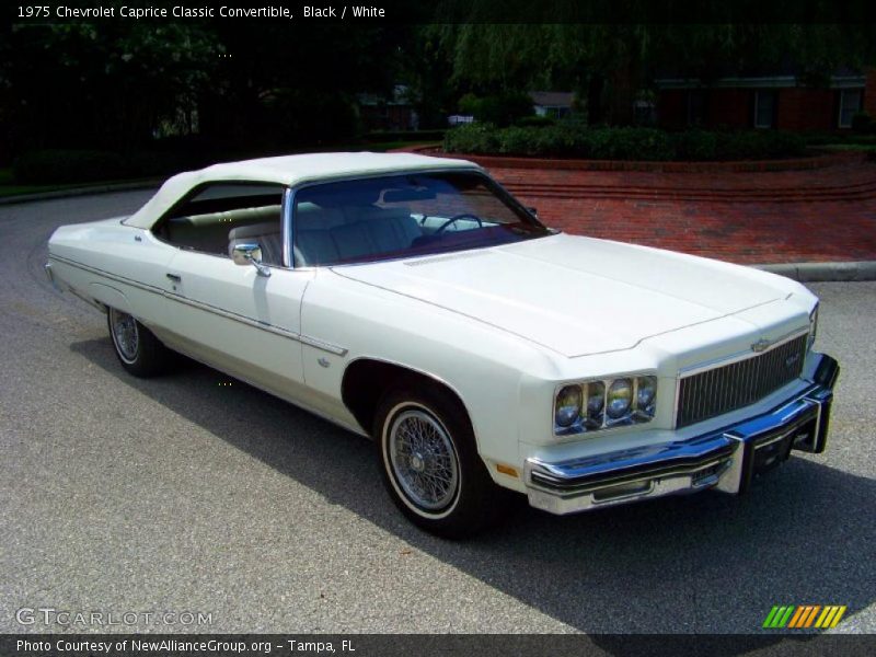 Black / White 1975 Chevrolet Caprice Classic Convertible