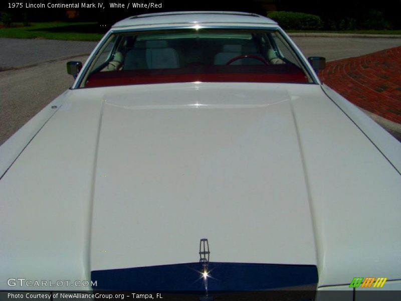 White / White/Red 1975 Lincoln Continental Mark IV