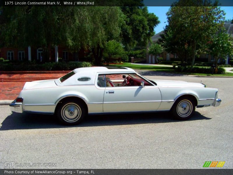 White / White/Red 1975 Lincoln Continental Mark IV