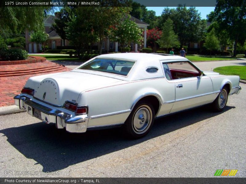 White / White/Red 1975 Lincoln Continental Mark IV