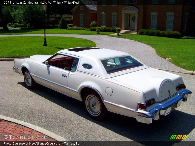 White / White/Red 1975 Lincoln Continental Mark IV