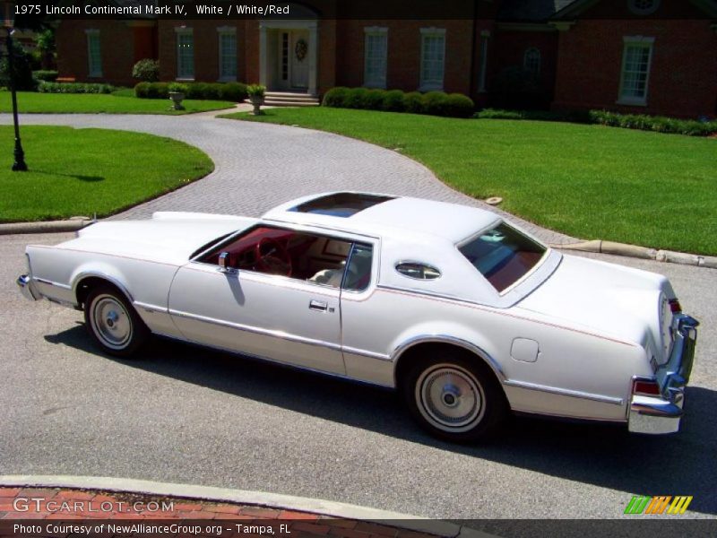 White / White/Red 1975 Lincoln Continental Mark IV