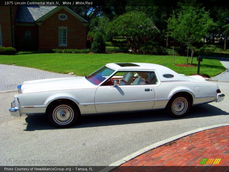 White / White/Red 1975 Lincoln Continental Mark IV