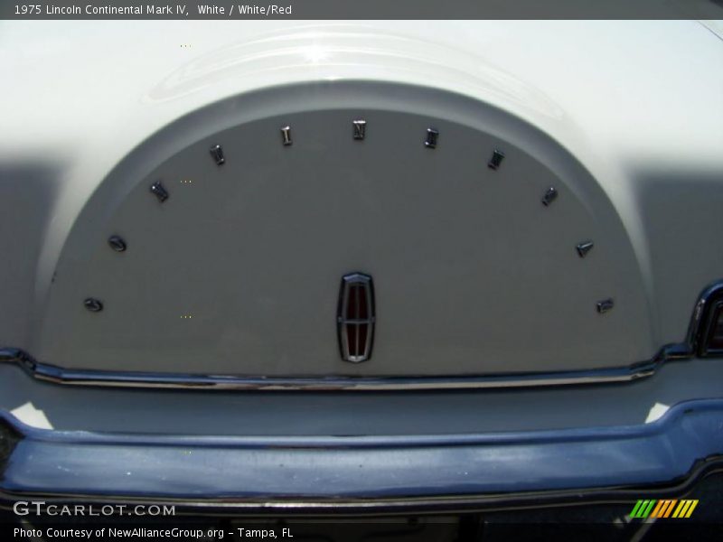White / White/Red 1975 Lincoln Continental Mark IV