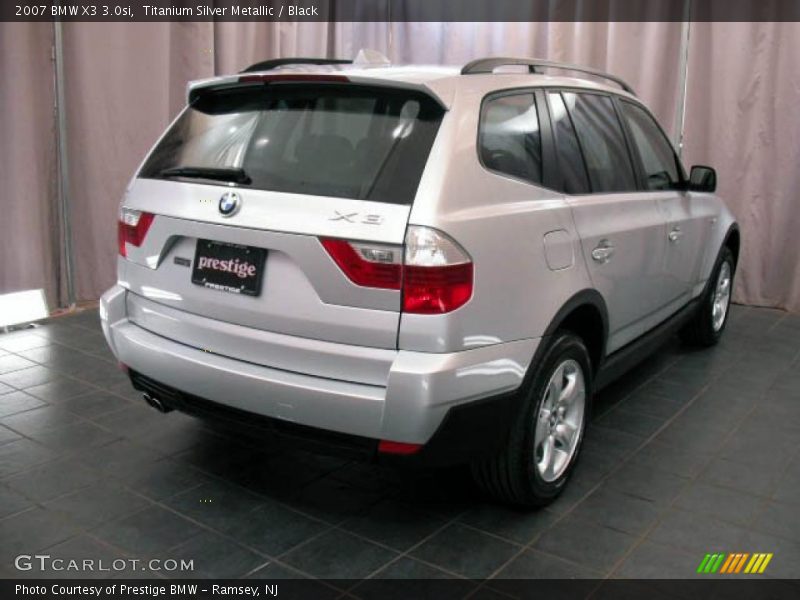 Titanium Silver Metallic / Black 2007 BMW X3 3.0si