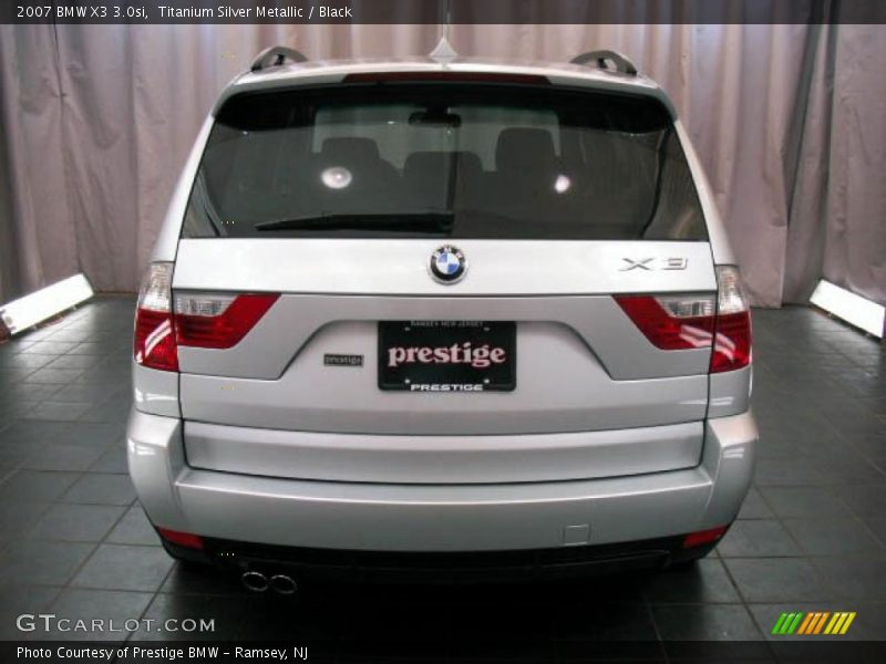 Titanium Silver Metallic / Black 2007 BMW X3 3.0si