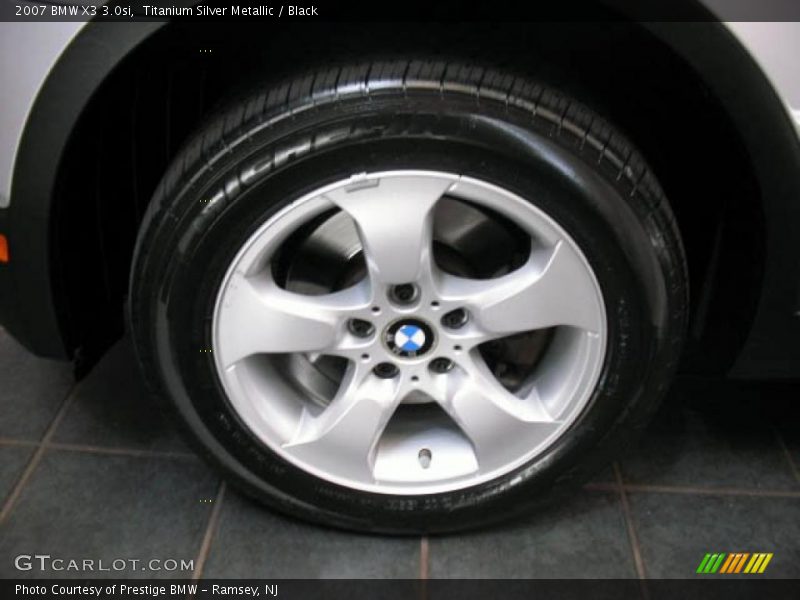 Titanium Silver Metallic / Black 2007 BMW X3 3.0si
