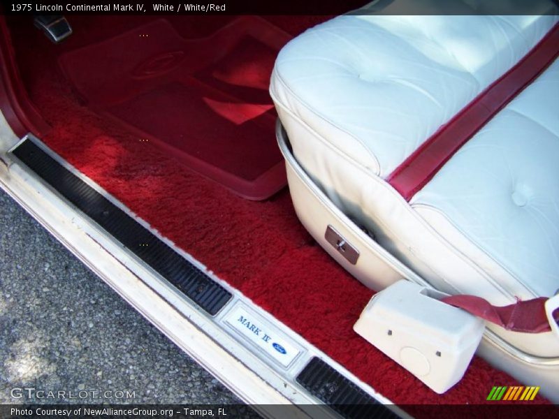 White / White/Red 1975 Lincoln Continental Mark IV