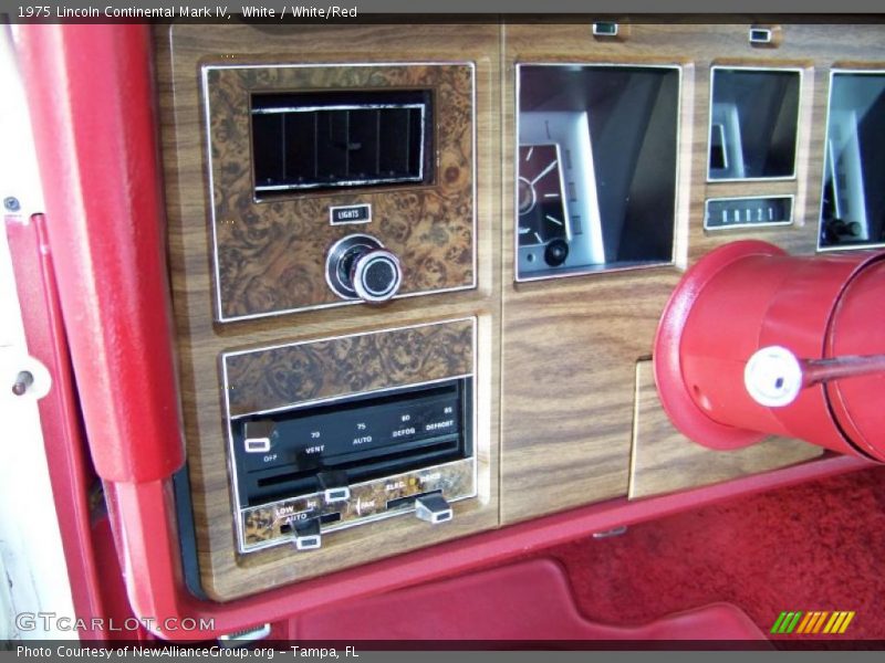 White / White/Red 1975 Lincoln Continental Mark IV