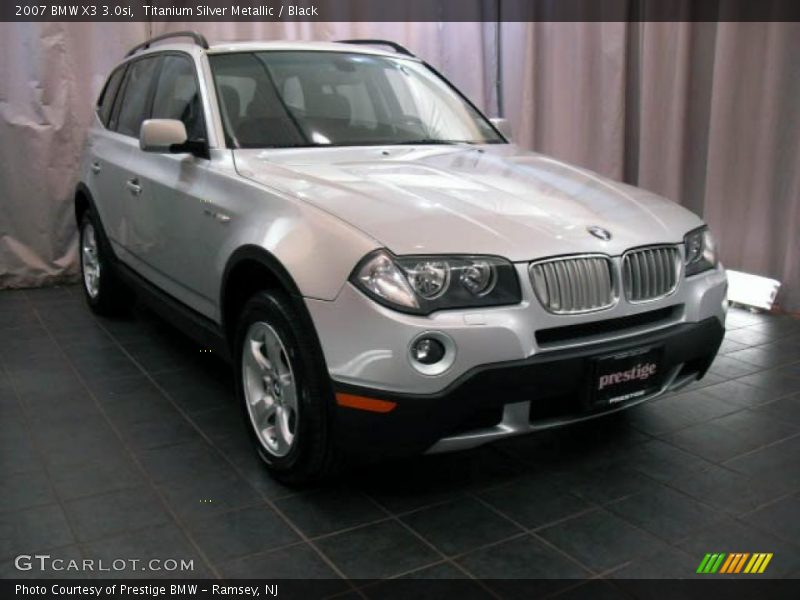 Titanium Silver Metallic / Black 2007 BMW X3 3.0si