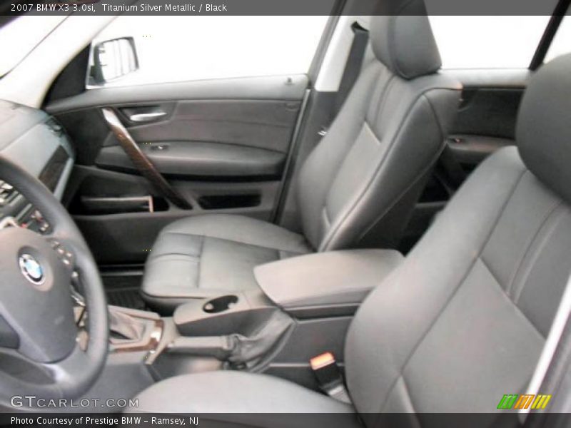 Titanium Silver Metallic / Black 2007 BMW X3 3.0si