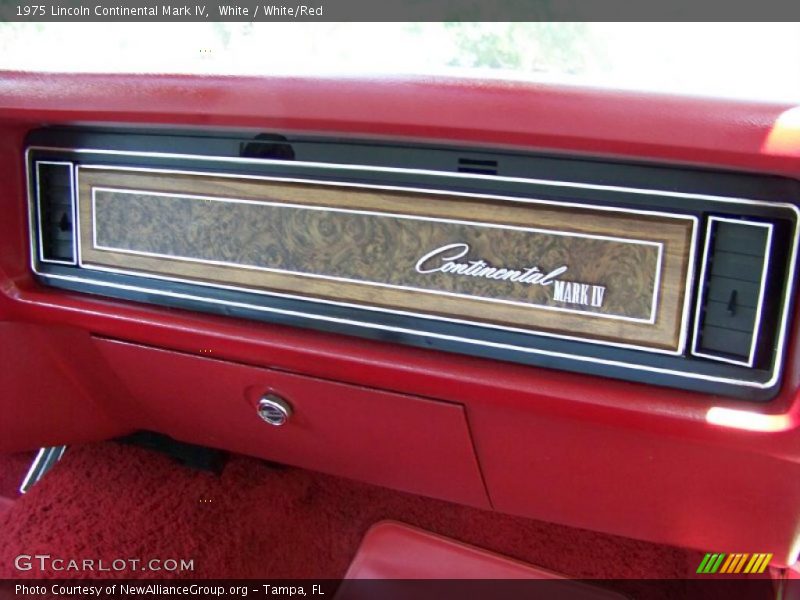 White / White/Red 1975 Lincoln Continental Mark IV