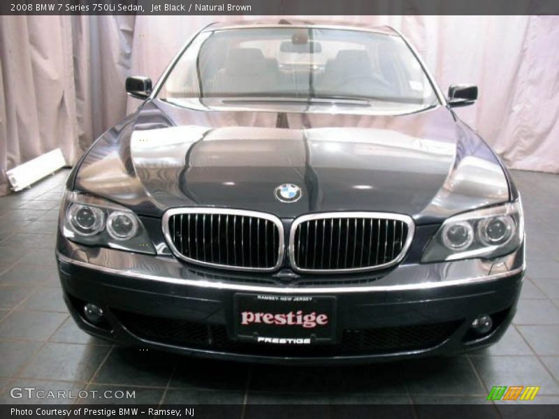 Jet Black / Natural Brown 2008 BMW 7 Series 750Li Sedan