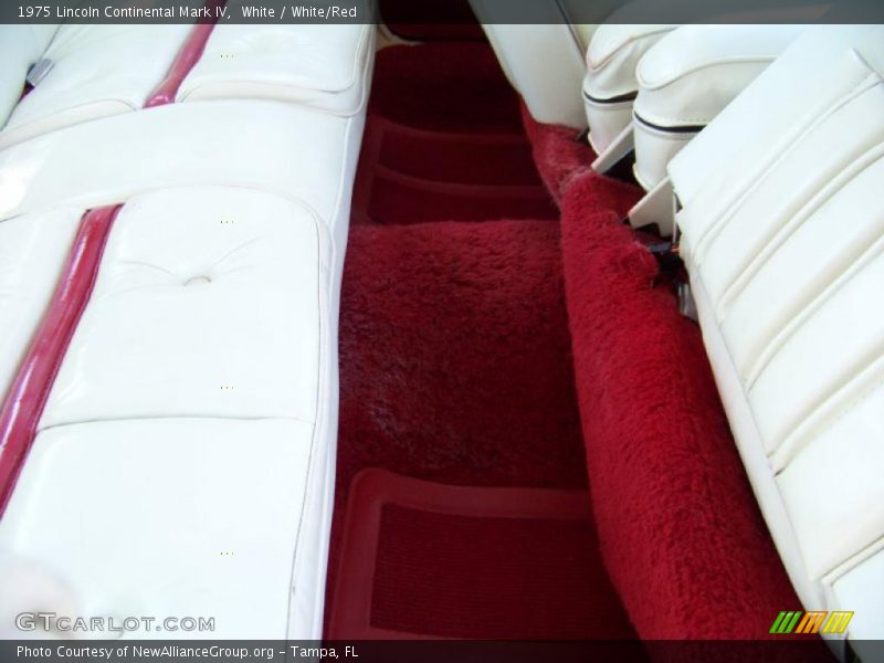White / White/Red 1975 Lincoln Continental Mark IV