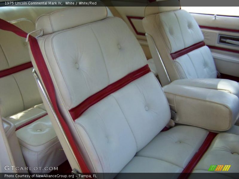 White / White/Red 1975 Lincoln Continental Mark IV