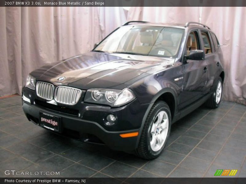 Monaco Blue Metallic / Sand Beige 2007 BMW X3 3.0si