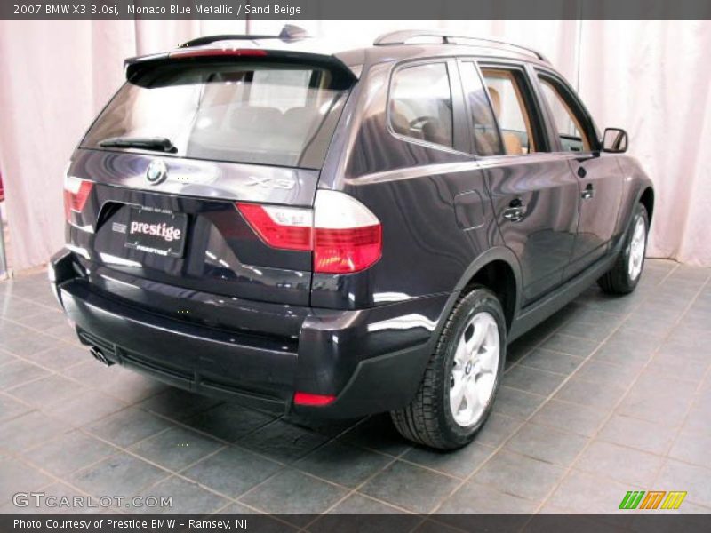 Monaco Blue Metallic / Sand Beige 2007 BMW X3 3.0si