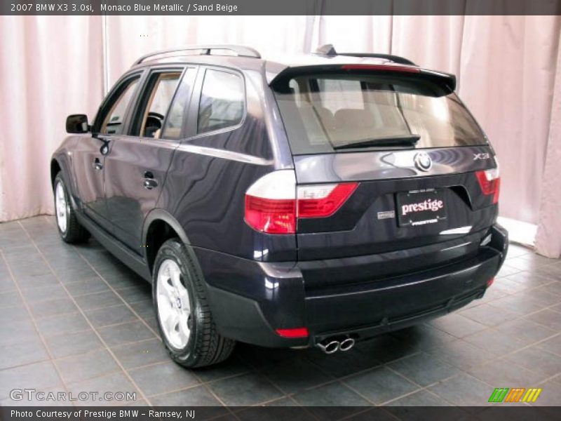 Monaco Blue Metallic / Sand Beige 2007 BMW X3 3.0si