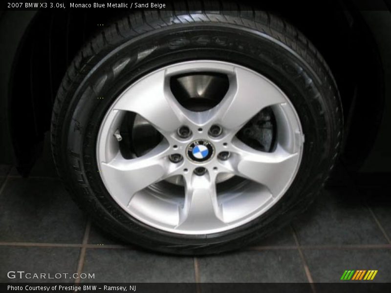 Monaco Blue Metallic / Sand Beige 2007 BMW X3 3.0si