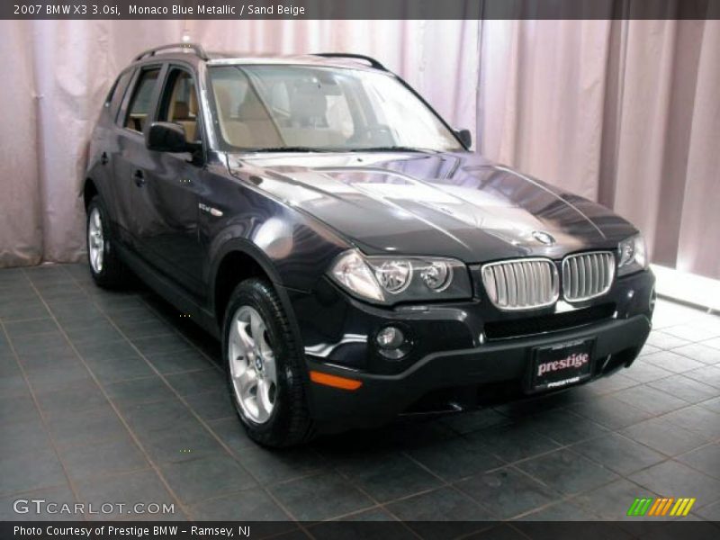Monaco Blue Metallic / Sand Beige 2007 BMW X3 3.0si