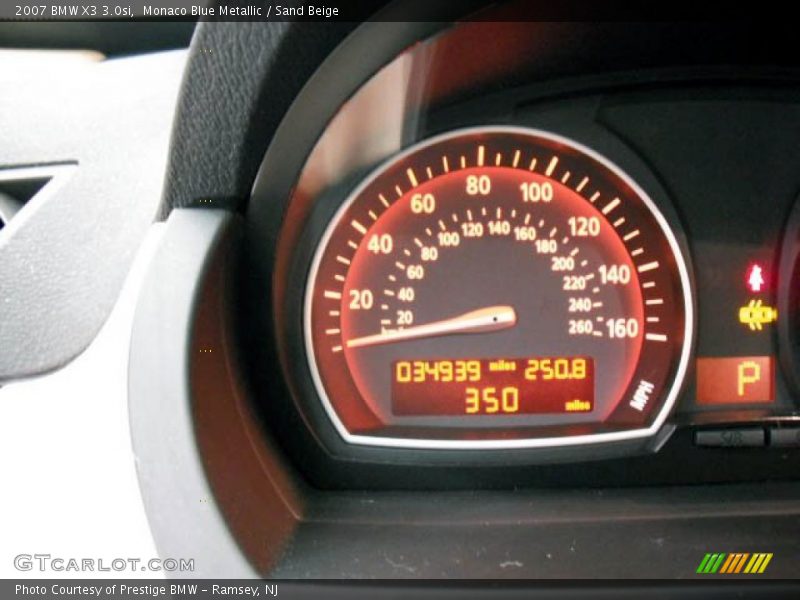 Monaco Blue Metallic / Sand Beige 2007 BMW X3 3.0si
