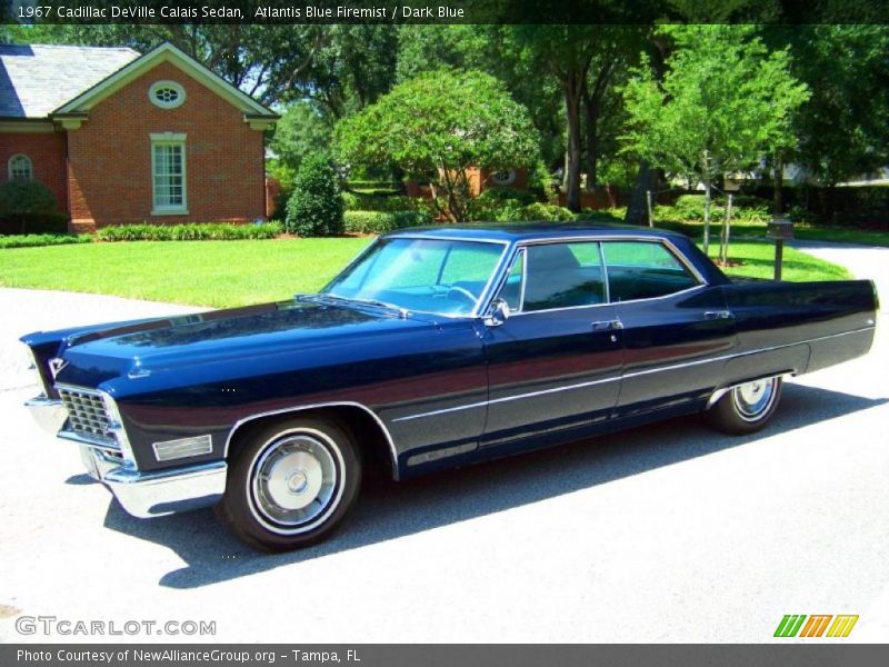 Atlantis Blue Firemist / Dark Blue 1967 Cadillac DeVille Calais Sedan
