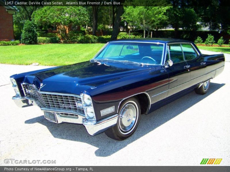 Atlantis Blue Firemist / Dark Blue 1967 Cadillac DeVille Calais Sedan