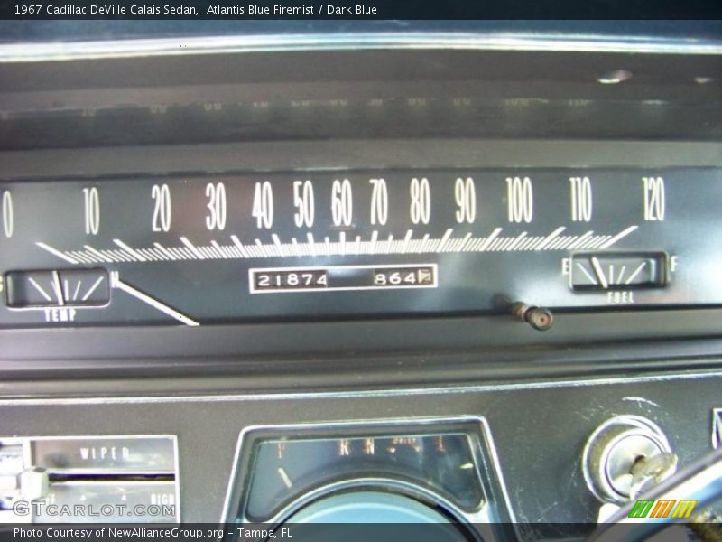 Atlantis Blue Firemist / Dark Blue 1967 Cadillac DeVille Calais Sedan
