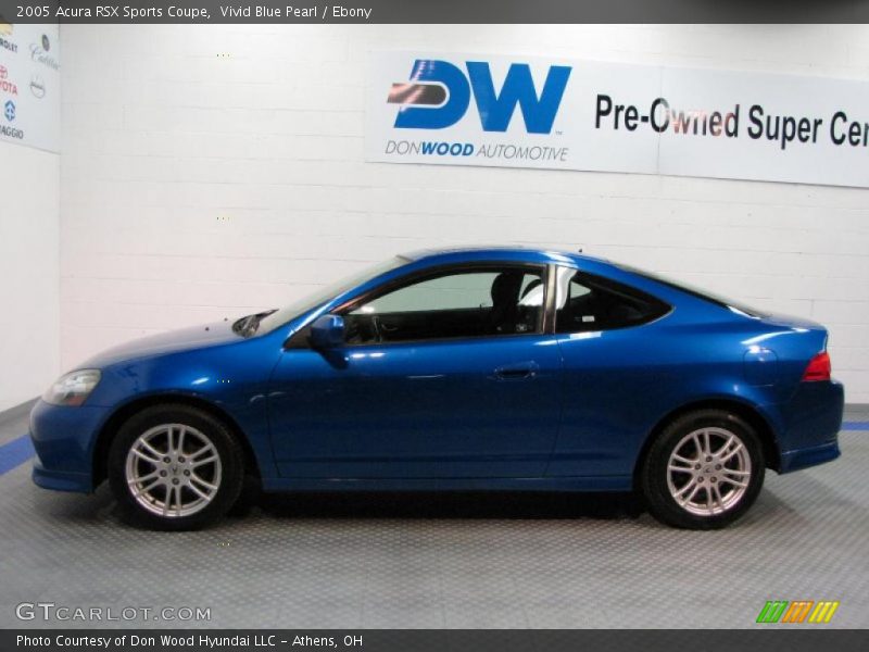 Vivid Blue Pearl / Ebony 2005 Acura RSX Sports Coupe