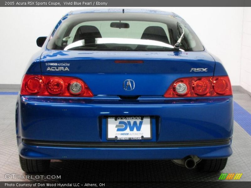 Vivid Blue Pearl / Ebony 2005 Acura RSX Sports Coupe