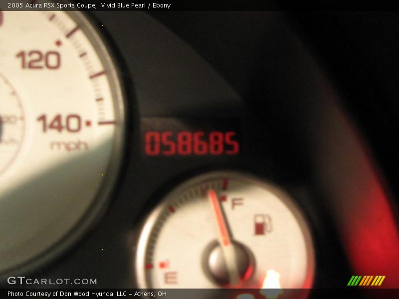 Vivid Blue Pearl / Ebony 2005 Acura RSX Sports Coupe