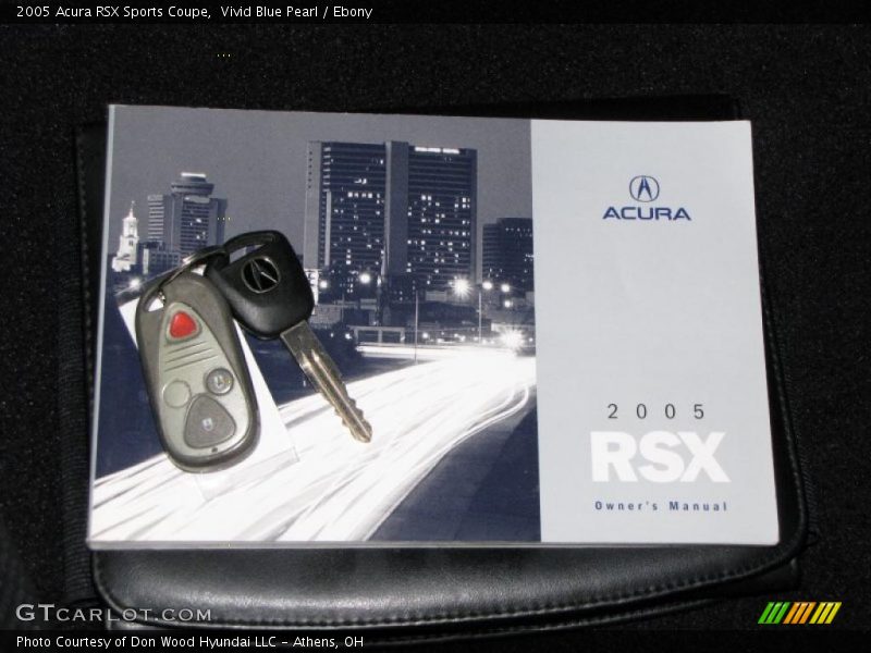 Vivid Blue Pearl / Ebony 2005 Acura RSX Sports Coupe