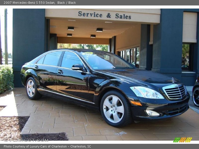 Black / Black 2007 Mercedes-Benz S 550 Sedan