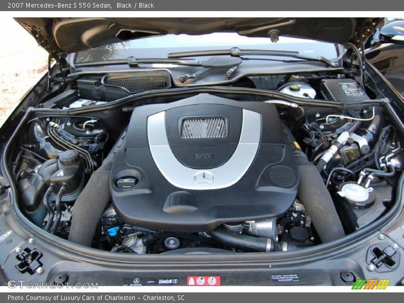 Black / Black 2007 Mercedes-Benz S 550 Sedan