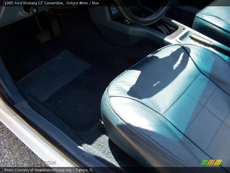 Oxford White / Blue 1985 Ford Mustang GT Convertible