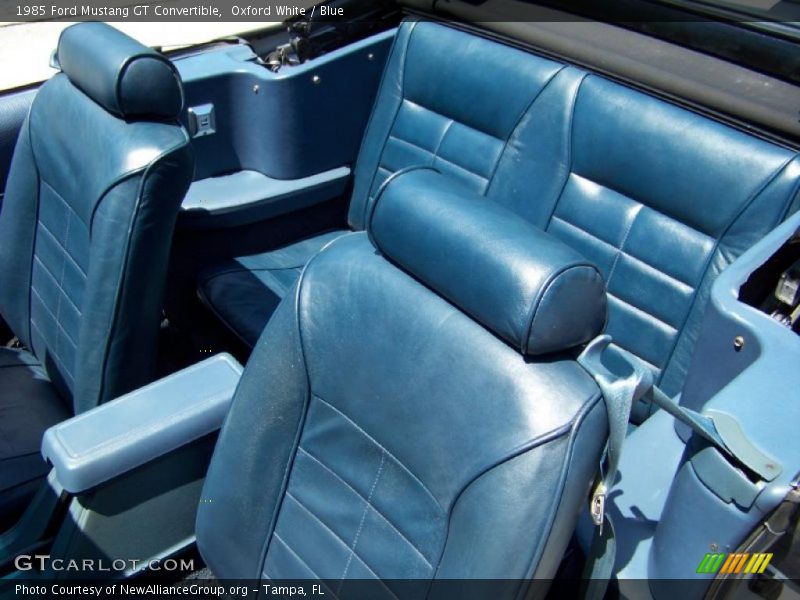 Oxford White / Blue 1985 Ford Mustang GT Convertible
