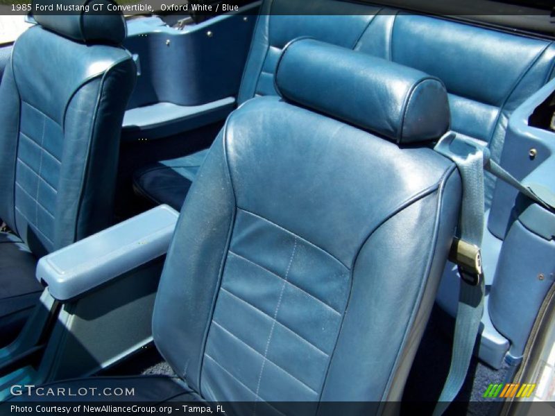 Oxford White / Blue 1985 Ford Mustang GT Convertible
