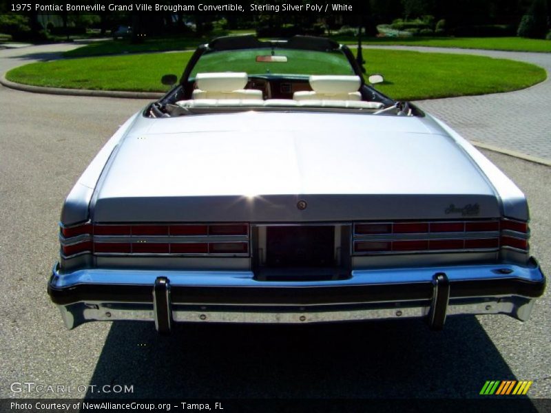 Sterling Silver Poly / White 1975 Pontiac Bonneville Grand Ville Brougham Convertible