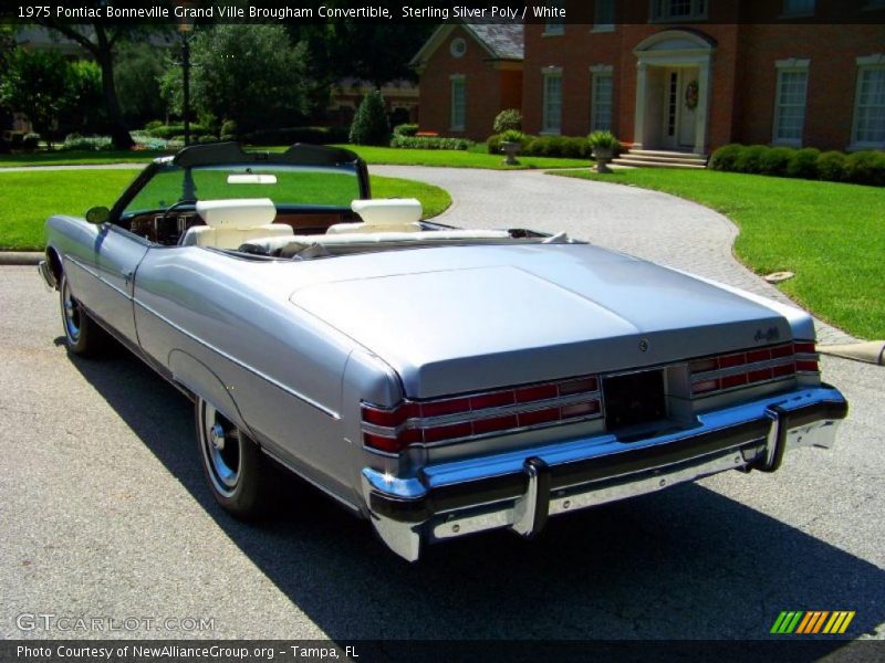 Sterling Silver Poly / White 1975 Pontiac Bonneville Grand Ville Brougham Convertible