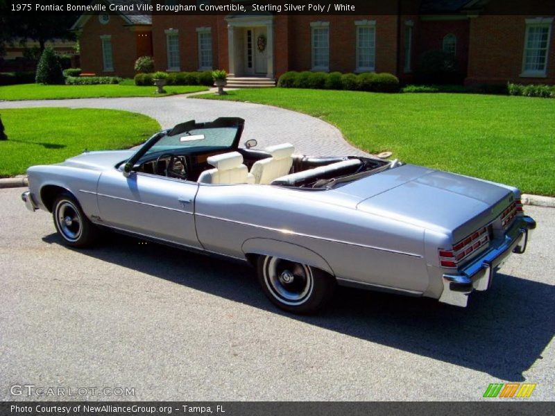 Sterling Silver Poly / White 1975 Pontiac Bonneville Grand Ville Brougham Convertible