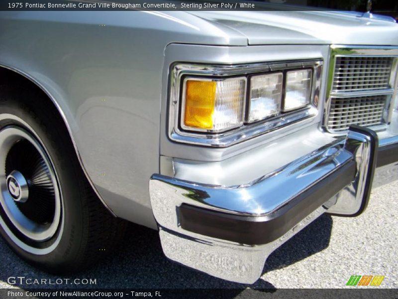 Sterling Silver Poly / White 1975 Pontiac Bonneville Grand Ville Brougham Convertible