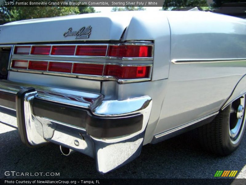 Sterling Silver Poly / White 1975 Pontiac Bonneville Grand Ville Brougham Convertible