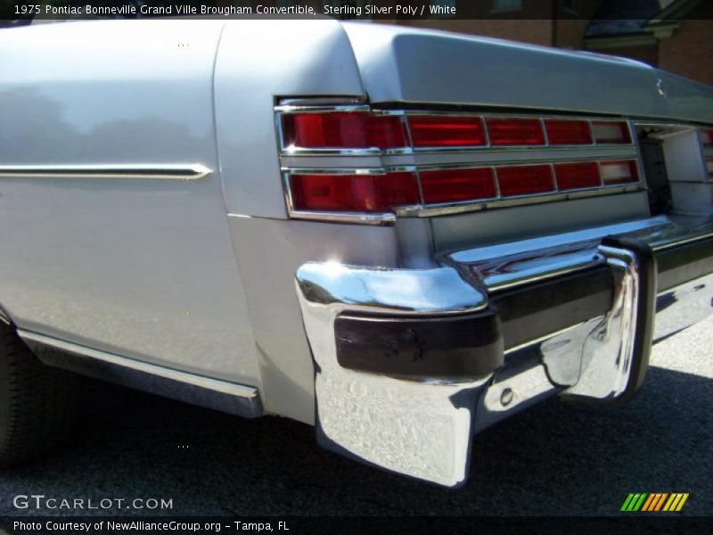 Sterling Silver Poly / White 1975 Pontiac Bonneville Grand Ville Brougham Convertible